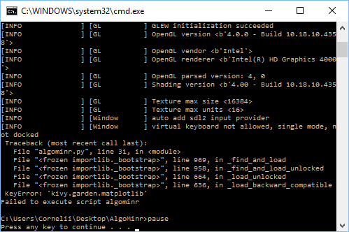 Trading system gui